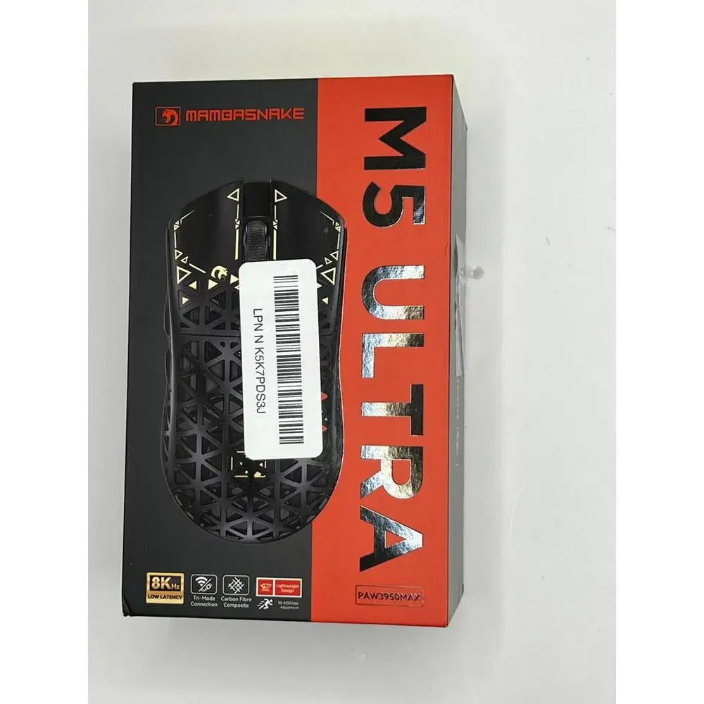 MAMBASNAKE M5 Ultra Wireless Gaming Mouse, 39g, 42000 DPI, 8000Hz